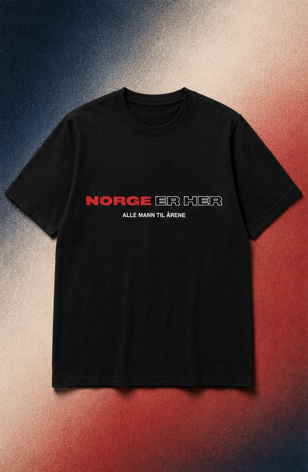 NORGE ER HER t-shirt, front view